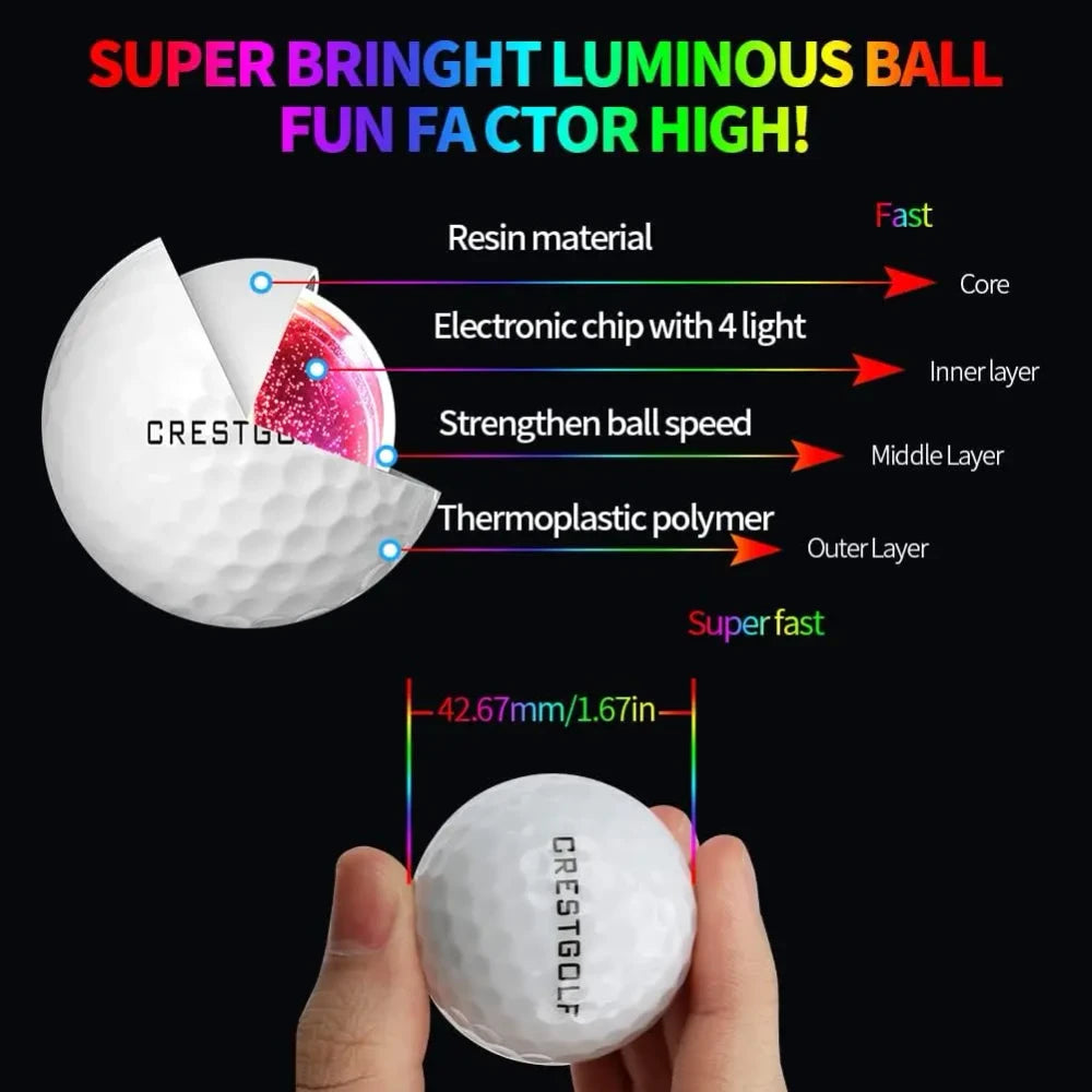 LED Golf Balls 6 Pack